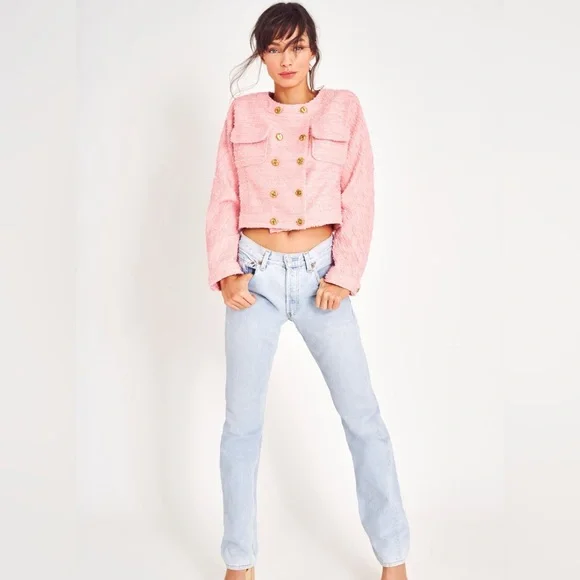 NWT LoveShackFancy Keiran Jacket, Peony, Small - Picture 12 of 14